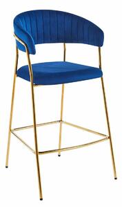 Židle barová Glamour velvet sk.anatte/gold