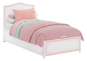 Dětská postel s úložným prostorem Betty 100x200cm - bílá/růžová