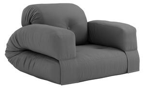 Tmavě šedé rozkládací křeslo vhodné do exteriéru Karup Design Design OUT™ Hippo Dark Grey