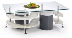 Konferenční stolek-NINA- Šedý/Tmavě šedý
