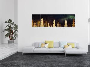Obraz - Zlatá noc (170x50 cm)