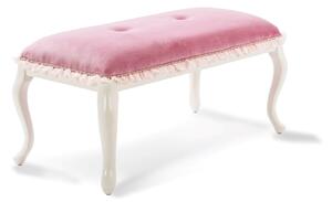 Taburet k posteli Ballerina - růžová/bílá