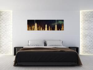 Obraz - Zlatá noc (170x50 cm)