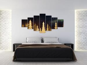 Obraz - Zlatá noc (210x100 cm)