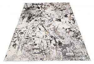 Makro Abra Kusový koberec GOLDEN MZ26C Abstraktní šedý krémový Rozměr: 160x230 cm
