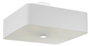 Stropní svítidlo Lokko, 1x bílé textilní stínítko, (bílé sklo), (45 cm)