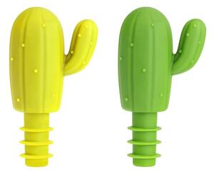 Sada 2 silikonových zátek Cactus VIGAR (barva-žlutá, zelená)