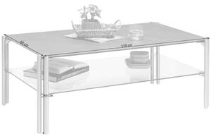 KONFERENČNÍ STOLEK, šedá, kov, sklo, keramika, 110/60/45 cm Novel - Konferenční stolky