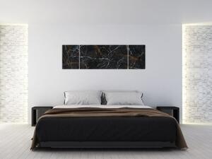 Obraz - Černý mramor (170x50 cm)