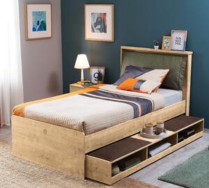 Dětská postel s polštářem Cody 100x200cm - dub světlý