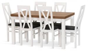 Jídelní sestava ZYTA stůl + 6 židlí