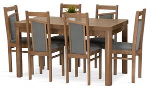 Jídelní sestava KINGA stůl + 6 židlí