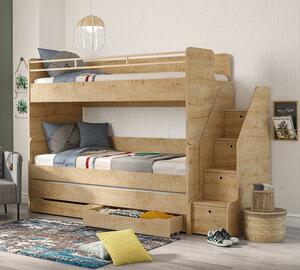 Jednoduchá postel Cody 90x200cm - dub světlý