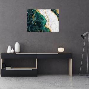 Skleněný obraz - Tyrkysový mramor (70x50 cm)