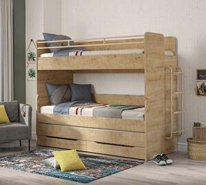 Jednolůžková postel Cody 90x200cm - dub světlý