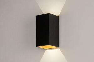 Venkovní nástěnné LED svítidlo Cortenno Black and Gold (Nordtech)
