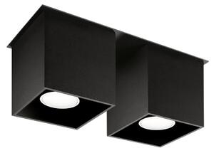 Stropní svítidlo Quad, 2x černé kovové stínítko