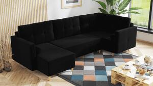 Sedací souprava RUTAR černá - DREAM VELVET 202.12