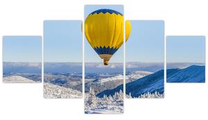 Obraz - Let nad zimní krajinou (125x70 cm)