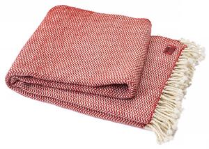 Vlněná deka Marina merino - červená