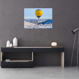 Obraz - Let nad zimní krajinou (70x50 cm)