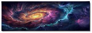 Obraz na plátně - Galaxie Risierre FeelHappy.cz Velikost obrazu: 120 x 40 cm