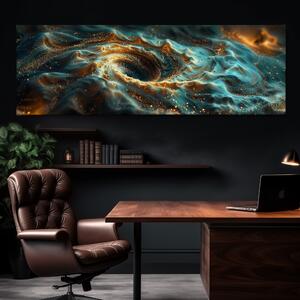 Obraz na plátně - Galaxie Aureus FeelHappy.cz Velikost obrazu: 150 x 50 cm