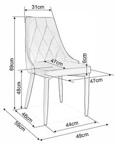 Jídelní čalouněná židle REX II šedá/dub