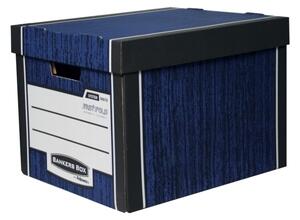 Archivační kontejner Fellowes Bankers Box Woodgrain 2 ks/bal, modrá