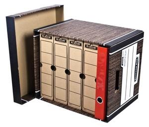 Archivační kontejner Fellowes Bankers Box Woodgrain 2 ks/bal, hnědá