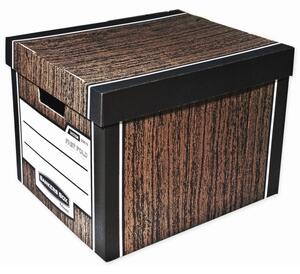 Archivační kontejner Fellowes Bankers Box Woodgrain 2 ks/bal, hnědá