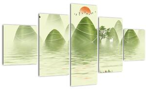 Obraz - Údolí zelených hor (125x70 cm)