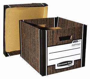Archivační kontejner Fellowes Bankers Box Woodgrain 2 ks/bal, hnědá