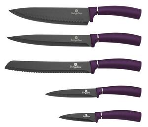 BERLINGERHAUS Sada nožů v magnetickém stojanu 6 ks Purple Metallic Line BH-2577