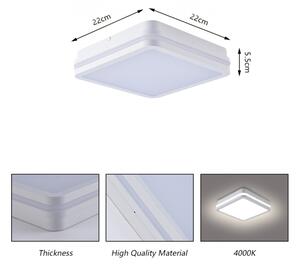 Brilagi - LED Venkovní svítidlo BENE LED/18W/230V 22x22 cm bílá IP54
