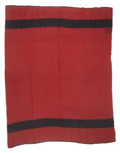 Silná vlněná deka Rainbow VI - červená s černým pruhem na obou koncích