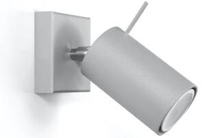 Bodové svítidlo Ring, 1x šedé kovové stínítko, (možnost polohování)