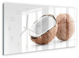 Skleněné hodiny horizontální Kokosové ořechy zsppb-60x30-00295254