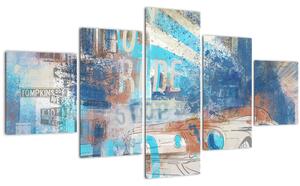 Obraz - Zrozen k jízdě, modré tóny (125x70 cm)