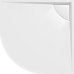 Polysan LUSSA sprchová vanička z litého mramoru se záklopem, čtvrtkruh 90x90x4cm, R550 71602