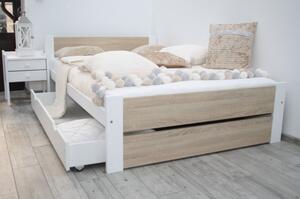 Manželská postel LEA s roštem | 140 x 200 cm Barva: Šedá