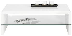 KONFERENČNÍ STOLEK, vysoce lesklá bílá, sklo, kompozitní dřevo, 110/60/40 cm Carryhome - Konferenční stolky
