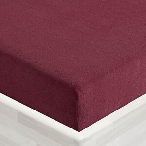 Froté napínací prostěradlo FR-011 Bordó 90 x 200 - výška 20 cm