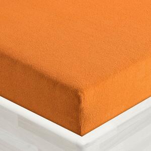Froté napínací prostěradlo FR-006 Oranžové 90 x 200 - výška 20 cm