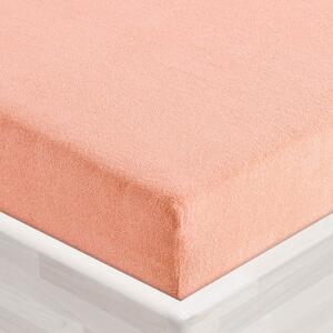Froté napínací prostěradlo FR-005 Světle broskvové 90 x 200 - výška 20 cm
