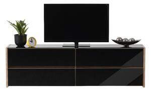 Televizní stolek Embra - dub artisan/černý lesk