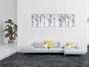Obraz - Vrbové větvičky s motýly (170x50 cm)