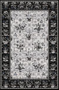 Kusový koberec vlněný Agnella Isfahan Olandia černý šedý Rozměr: 160x240 cm