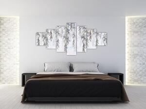 Obraz - Vrbové větvičky s motýly (210x100 cm)