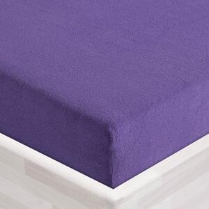 Froté napínací prostěradlo FR-013 Fialové 90 x 200 - výška 20 cm